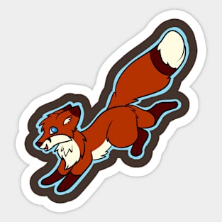 Leaping Fox Sticker